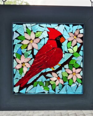 Red Cardinal in Bloom