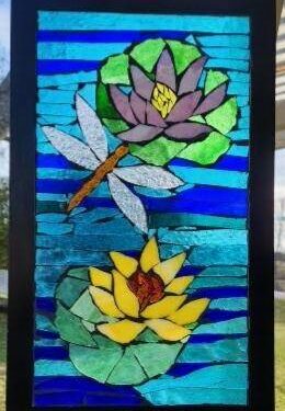 Alternative view of Dragonfly in the Lilies Pond
